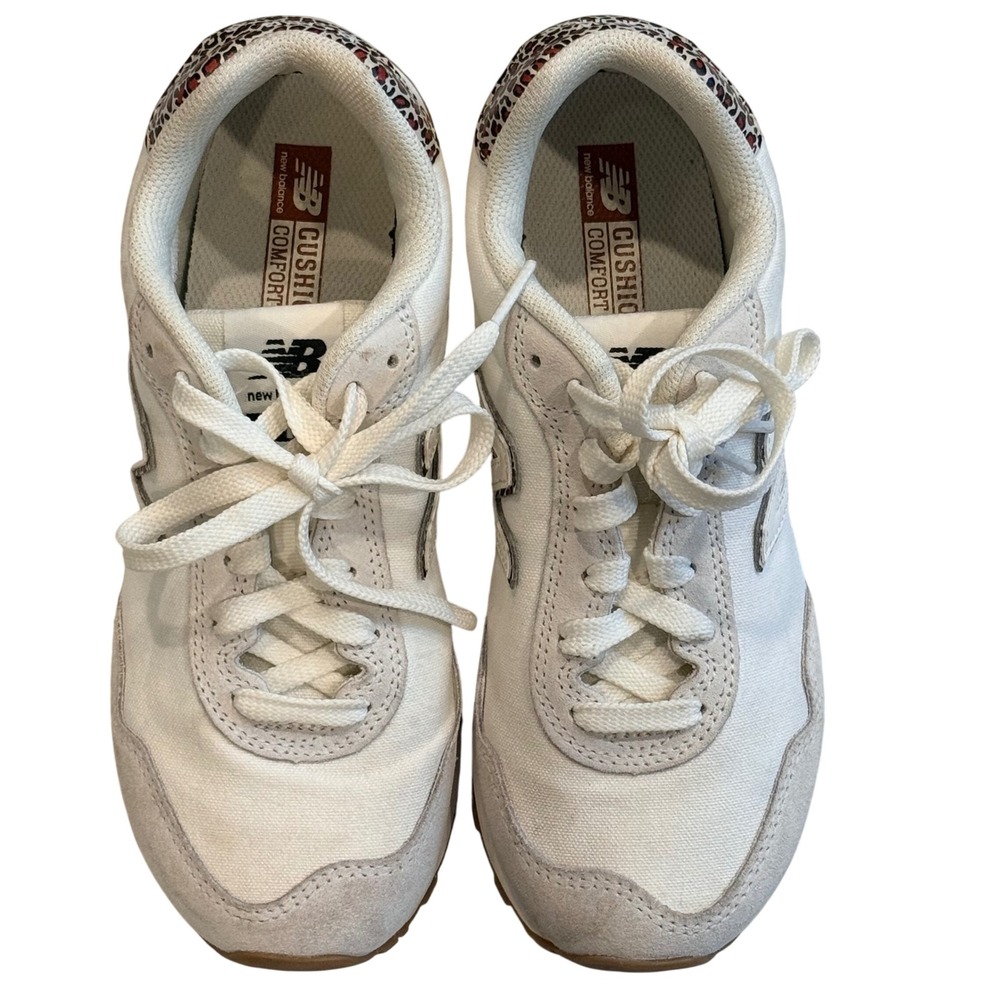 New Balance 515 Womens Shoes Cream White Leopard Print WL515SO3 Size 7 Sneaker
